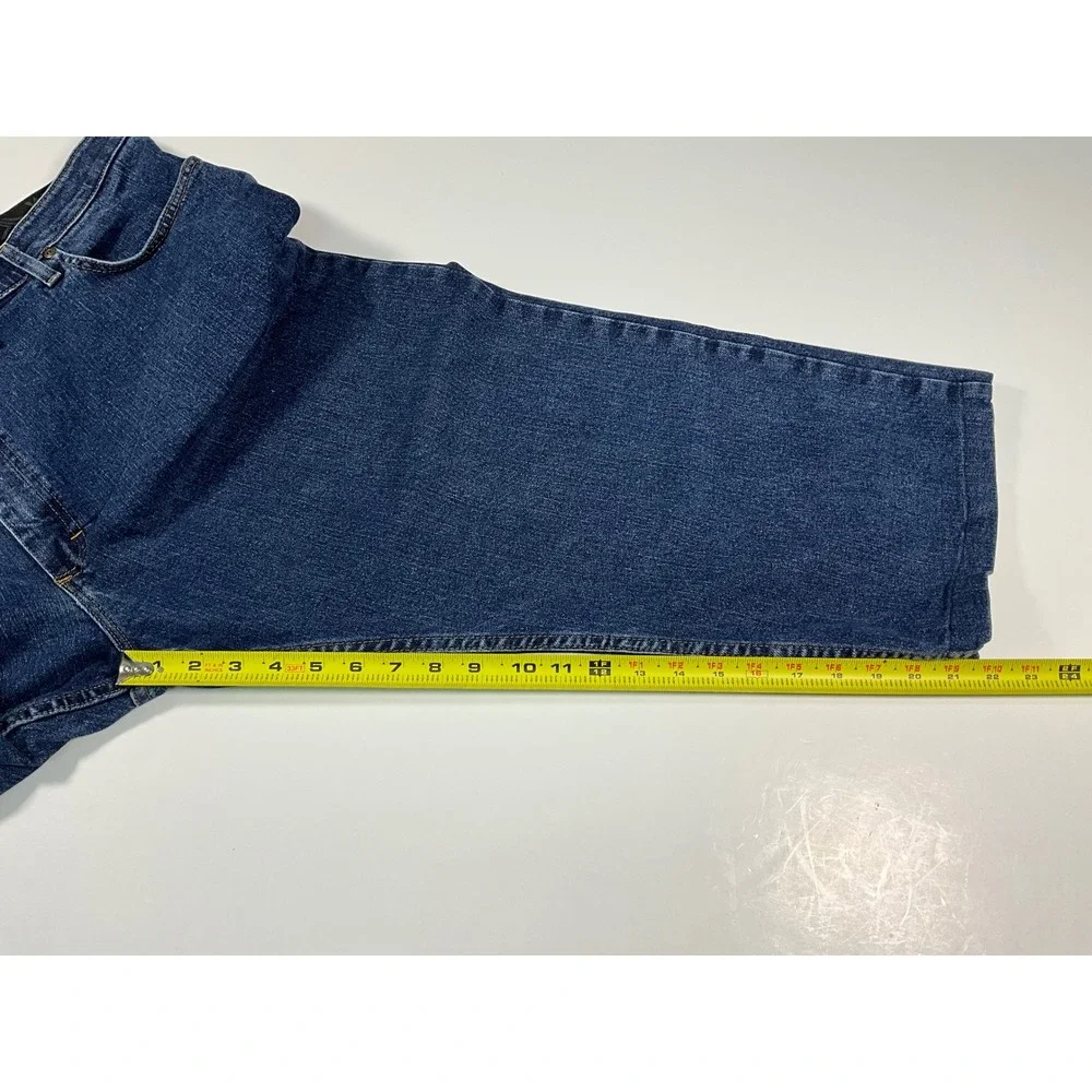 Wrangler Mens Blue Denim Straight Leg Jeans Premium Quality Comfort 44x29